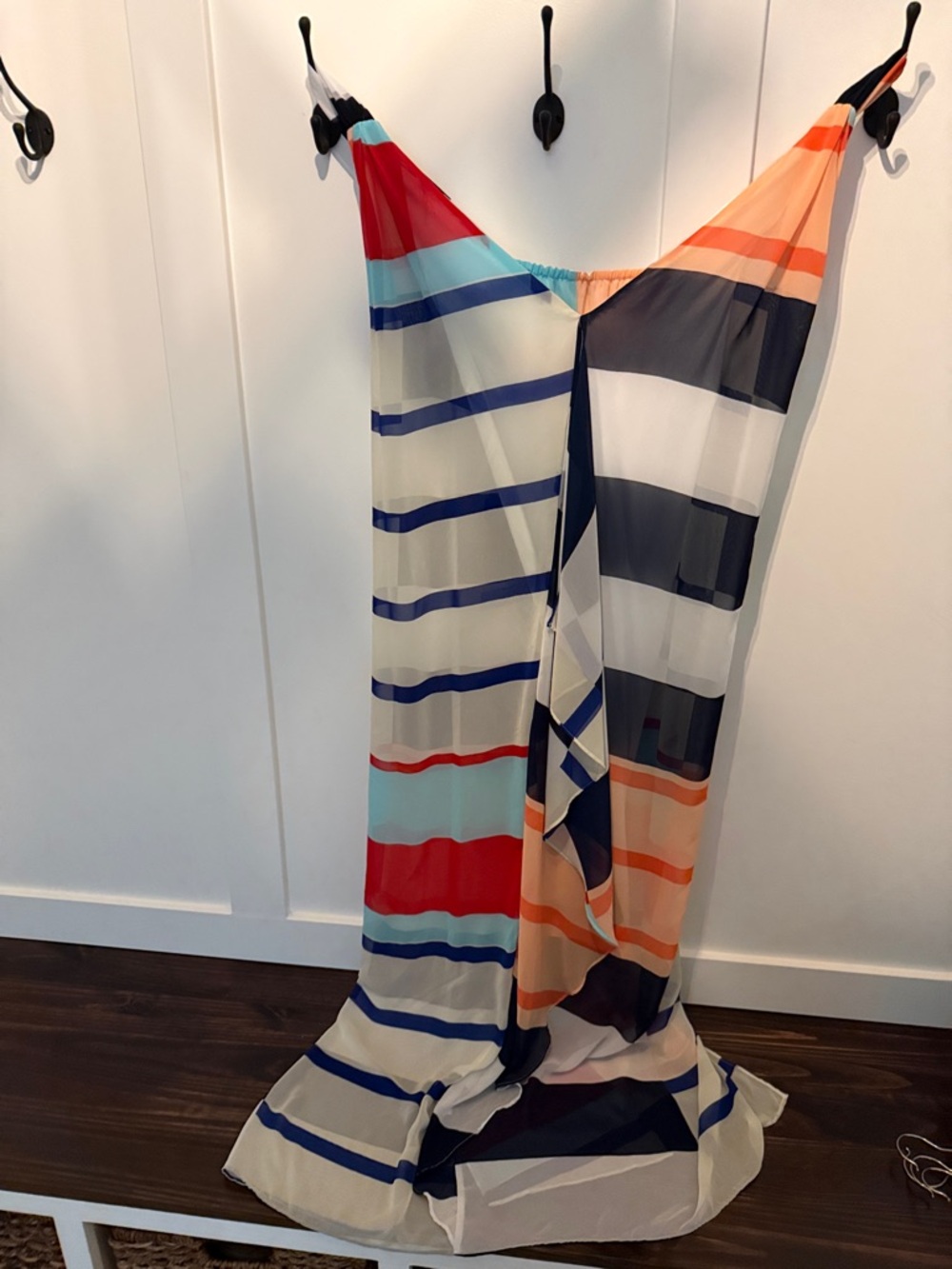 Lane Bryant Striped Maxi Dress in Red, Navy, Aqua, Peach